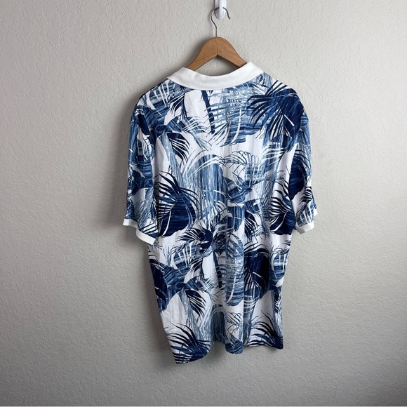 NEW NWT Robert Graham Men’s Polo Shirt Tropical Palm Print - Picture 9 of 12